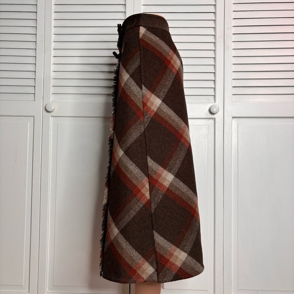 BEAR TWO STYLE Vintage Brown Plaid Skirt Size 4 - Picture 4 of 7